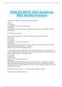  NAXLEX MATH 2024 Questions With Verified Answers
