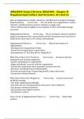 &lpar;BNAD302 Exam 2 Review&rpar; BNAD302 - Chapter 8&colon; Organizational Culture And Structure&colon; Q&rsquo;s And A&rsquo;s