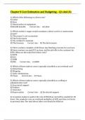 Chapter 8 Cost Estimation and Budgeting &ndash; Q&rsquo;s And A&rsquo;s
