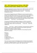 LDR - 302S Organizational Culture&comma; LDR-302S Organizational Culture &lpar;SNCOA Test 2&rpar;&colon; Q&A
