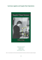 Summary Supply Chain Science Hopp (Logistics and Supply Chain Operations)