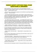 RANGE SAFETY OFFICER FINAL EXAM QUESTIONS & ANSWERS