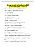Drogist opleiding Exam&sol;215 Questions and answers