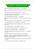 Examen vragen assistent-drogist Exam Questions and Answers