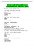 Field Craft 1 Test&sol;37 Exam questions and Answers 2024
