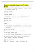 Pearson Vue Life Insurance Practice Exam