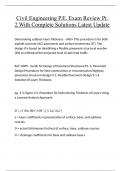 Civil Engineering P&period;E&period; Exam Review Pt&period; 2 With Complete Solutions Latest Update