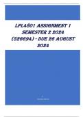 LPL4801 Assignment 1 Semester 2 2024 &lpar;526694&rpar; - DUE 26 August 2024