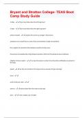 Bryant and Stratton College- TEAS Boot Camp Study Guide Questions & Answers Solved 100&percnt; Correct&excl;&excl;