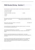 PADI Scuba Diving - Section 1 Exam Study Questions And Well Elaborated Answers&period;