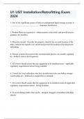 U1 UST Installation&sol;Retrofitting Exam 2024