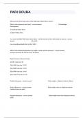 PADI SCUBA Complete Guide Questions And Answers 100&percnt; Verified&period;