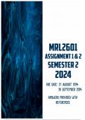 MRL2601 Assignment 1 and 2 Semester 2 2024 &vert; Due 27 August 2024