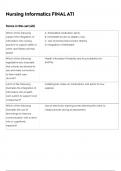 ATI NURSING INFORMATICS FINAL EXAM UPDATED 2024 -2025 &lowbar;QUESTIONS WITH COMPLETE SOLUTIONS