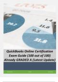 QuickBooks Online Certification Exam Guide &lpar;100 out of 100&rpar; Already GRADED A &lpar;Latest Update&rpar;