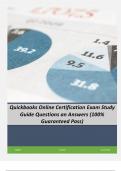 Quickbooks Online Certification Exam Study Guide Questions an Answers &lpar;100&percnt; Guaranteed Pass&rpar;