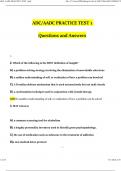 ADC AADC PRACTICE TEST 1 Updated Questions and Answers &lpar;2025 &sol; 2026&rpar; &lpar;Verified Answers&rpar;
