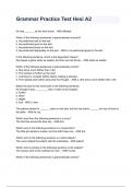 Grammar Practice Test Hesi A2Exam 2024&sol;2025 Questions With Completed & Verified Solutions&period;