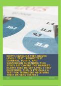 NORTH CAROLINA TEEN DRIVER LEVEL 1 TEST - PERMIT TEST &lpar;GENERAL&comma; POINTS&comma; AND SUSPENSION QUESTIONS&vert; THIS STUDY SET COVERS THE HARDEST NCDMV TEEN DRIVER LEVEL 1 TEST QUESTIONS&period; THIS IS TYPICALLY A TEST FOR TEENAGERS RECEIVING THEIR DRIVERS PERMIT&period;&rpar;