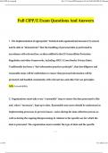 Full CIPP-E exam 100&percnt; Correct Updated Questions and Answers &lpar;2024&sol;2025&rpar; &lpar;Verified Answers&rpar;