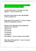 FAR Bootcamp Exam Questions With 100&percnt; Correct Answers 2024