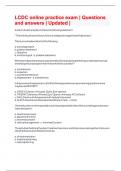 LCDC online practice exam &vert; Questions and answers &vert; Updated &vert; 