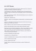 Art I ACP Review Exam &lpar;elaborations&rpar; Questions & answers &vert; latest update version 2024 &vert; Verified 100&percnt; Correct Explations &vert; Already Passed Graded A&plus;&vert; Actual Complete Solution -  DISTINCTION GUARANTEED 