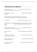 "Remember the Maine&excl;" Exam Question And Answers Already Passed Graded A&plus;&period;