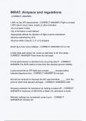 INRAT&colon; Airspace and regulations Exam &lpar;elaborations&rpar; Questions & answers &vert; latest update version 2024 &vert; Verified 100&percnt; Correct Explations &vert; Already Passed Graded A&plus;&vert; Actual Complete Solution -  DISTINCTION GUARANTEED 