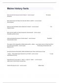 Maine history facts Actual Exam Questions And Complete Answers&period;