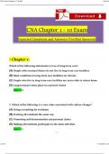 CNA Chapter 1&comma; 2&comma; 3&comma; 4&comma; 5&comma; 6&comma; 7&comma; 8&comma; 9&comma; & 10 Exam Questions and Revised Answers &lpar;2024 &sol; 2025&rpar; 100&percnt; Guarantee Pass