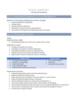 Exam Material Intercultural Competence Year 2