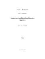 Samenvatting inleiding lineaire algebra