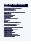 Shadow Health&colon; Alcohol Use Disorder&comma; Rachel Adler Exam &lpar;elaborations&rpar; Questions & answers &vert; latest update version 2024 &vert; Verified 100&percnt; Correct Explations &vert; Already Passed Graded A&plus;&vert; Actual Complete Solution -  DISTINCTION GUARANTEED 
