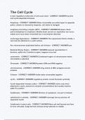 The Cell Cycle Exam &lpar;elaborations&rpar; Questions & answers &vert; latest update version 2024 &vert; Verified 100&percnt; Correct Explations &vert; Already Passed Graded A&plus;&vert; Actual Complete Solution -  DISTINCTION GUARANTEED 