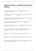 Maine Insurance - Questions Frequently Missed Answered Accurately  Verified For Guaranteed Success&period;