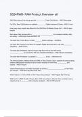 SS24RWB- RAM Product Overview- all Exam &lpar;elaborations&rpar; Questions & answers &vert; latest update version 2024 &vert; Verified 100&percnt; Correct Explations &vert; Already Passed Graded A&plus;&vert; Actual Complete Solution -  DISTINCTION GUARANTEED 