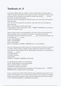 Textbook ch&period; 9 Exam &lpar;elaborations&rpar; Questions & answers &vert; latest update version 2024 &vert; Verified 100&percnt; Correct Explations &vert; Already Passed Graded A&plus;&vert; Actual Complete Solution -  DISTINCTION GUARANTEED 