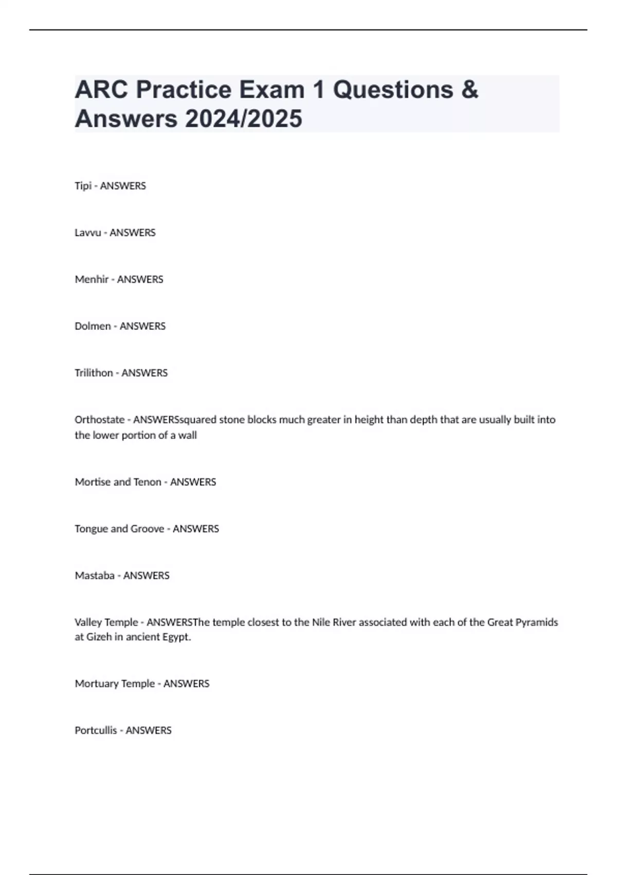 ARC Practice Exam 1 Questions & Answers 2024/2025 - ARC Practice ...