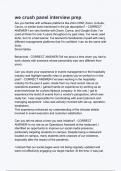 we crush panel interview prep Exam &lpar;elaborations&rpar; Questions & answers &vert; latest update version 2024 &vert; Verified 100&percnt; Correct Explations &vert; Already Passed Graded A&plus;&vert; Actual Complete Solution -  DISTINCTION GUARANTEED 