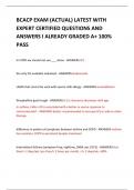 BCACP EXAM &lpar;ACTUAL&rpar; LATEST WITH EXPERT 2024 CERTIFIED QUESTIONS AND ANSWERS I ALREADY GRADED A&plus; 100&percnt; PASS  