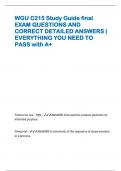 WGU C215 Study Guide final EXAM QUESTIONS AND CORRECT DETAILED ANSWERS &vert; EVERYTHING YOU NEED TO PASS with A&plus;