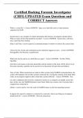 Certified Hacking Forensic Investigator  &lpar;CHFI&rpar; UPDATED Exam Questions and CORRECT Answers
