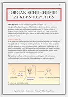 Organische Chemie - Additie reacties  X2 en HOX van Alkenen