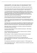 MISSISSIPPI LIFE AND HEALTH INSURANCE TEST 