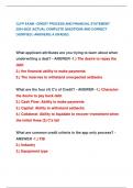 CLFP EXAM &ndash;CREDIT PROCESS AND FINANCIAL STATEMENT  2024-2025 &vert;ACTUAL COMPLETE QUESTIONS AND CORRECT  &lpar;VERIFIED &rpar; ANSWERS&vert; A GRADED&period; 