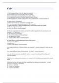 C-14 exam with 100&percnt; correct answers 2024