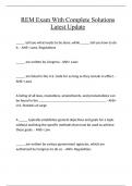 REM Exam With Complete Solutions Latest Update