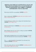 ARIZONA ELECTRICIAN LICENSE FINAL EXAM AND PRACTICE EXAM 2024&sol;ACTUAL EXAM TESTBANK WITH 675 QUESTIONS AND CORRECT VERIFIED ANSWERS&sol;100&percnt; PASS GUARANTEE