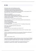 C-14  exam with 100&percnt; correct answers 2024